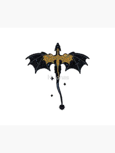 Alternative view of Mosaic Dragon Art Inspired By Onyx Storm Mystical Tile Design Tapestry