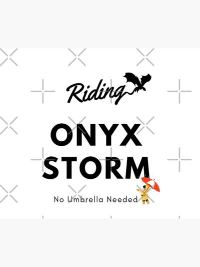 Alternative view of Rriding The Onyx Storm No Umbrella Needed Tapestry