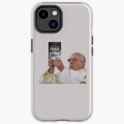 Pope Holding Onyx Storm Rebecca Yarros Iphone Case