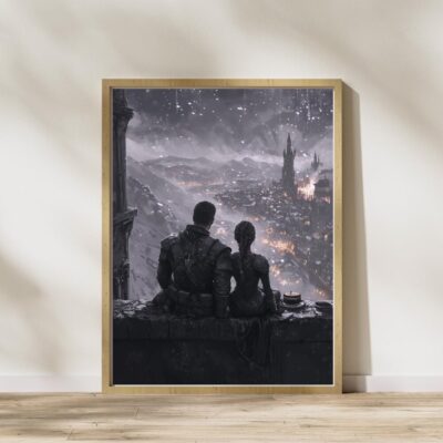 X & V Onyx Storm inspired print Wall Art