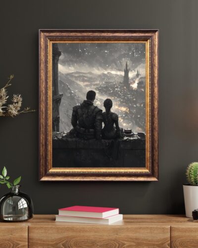 Alternative view of X & V Onyx Storm  inspired print Wall Art
