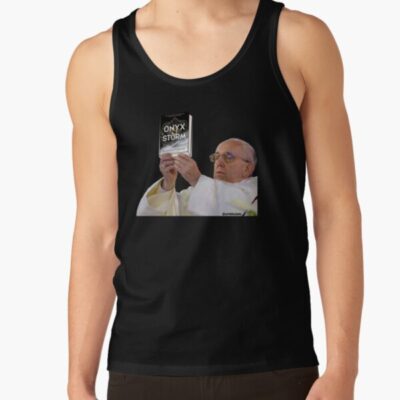 Alternative view of Onyx Storm Pope Holding Book Meme Rebecca Yarros Tank Top