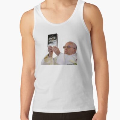 Onyx Storm Pope Holding Book Meme Rebecca Yarros Xaden Riorson Violet Sorrengail Iron Flame Fourth Wing Basgiath War College The Empyrean Series Romantasy Fantasy Books Tank Top