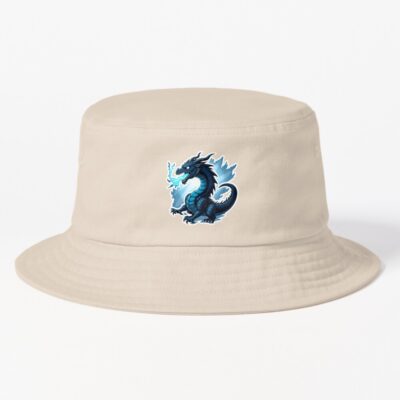 Onyx Storm Dragon Electric Fury Fantasy Art Sticker Bucket Hat