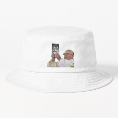 Pope Holding Onyx Storm Rebecca Yarros Bucket Hat