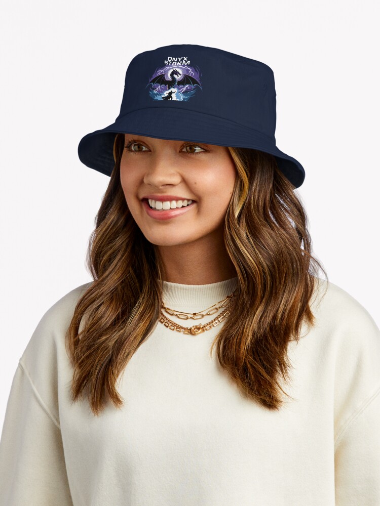 Onyx Storm Dragon Lover T Shirt Bucket Hat - Image 2