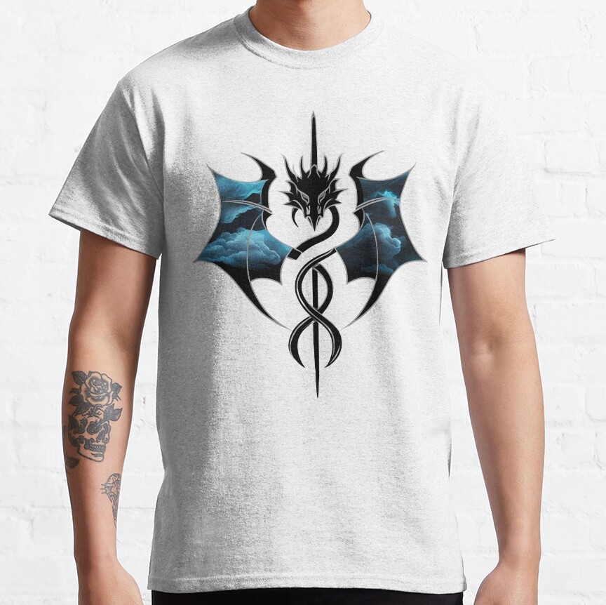Onyx Storm Quest Squad Fourth Wing Fantasy Book Illustration Design T-shirt