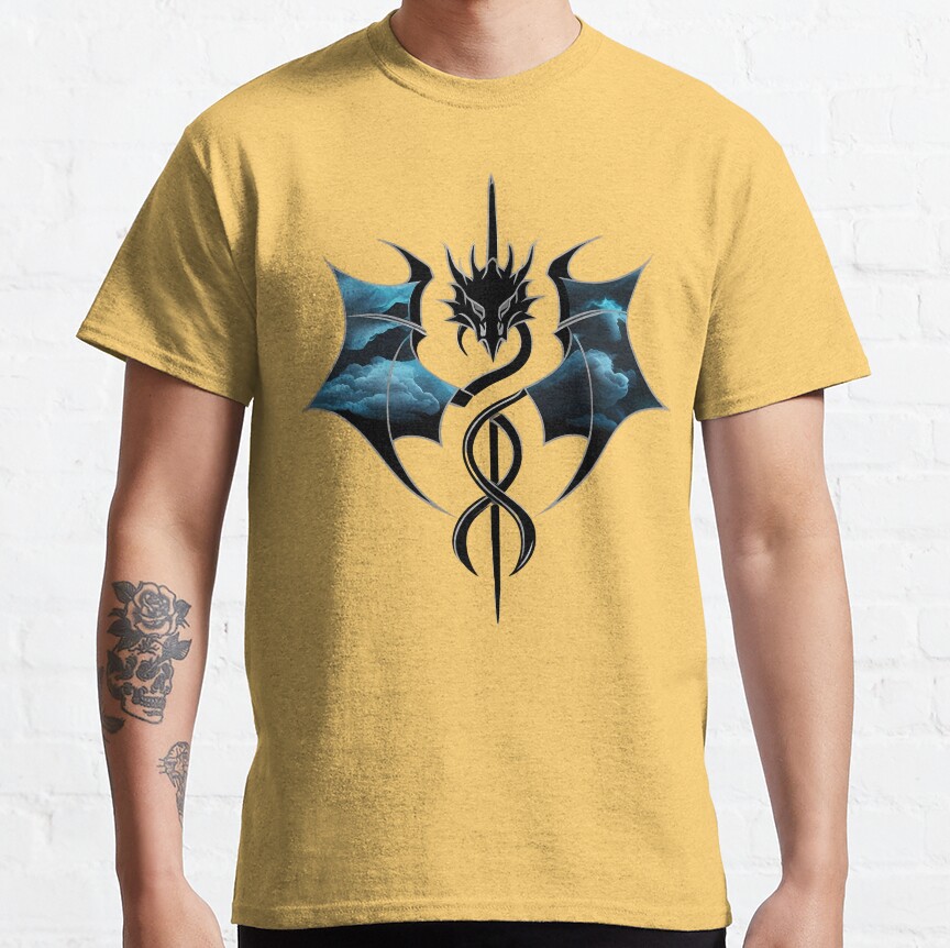 Onyx Storm Quest Squad Fourth Wing Fantasy Book Illustration Design T-shirt - Image 6