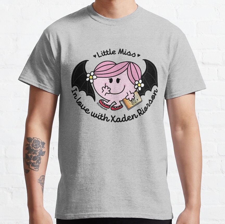 Little Miss In Love With Xaden Riorson Fourth Wing Rebecca Yarros T-shirt - Image 3