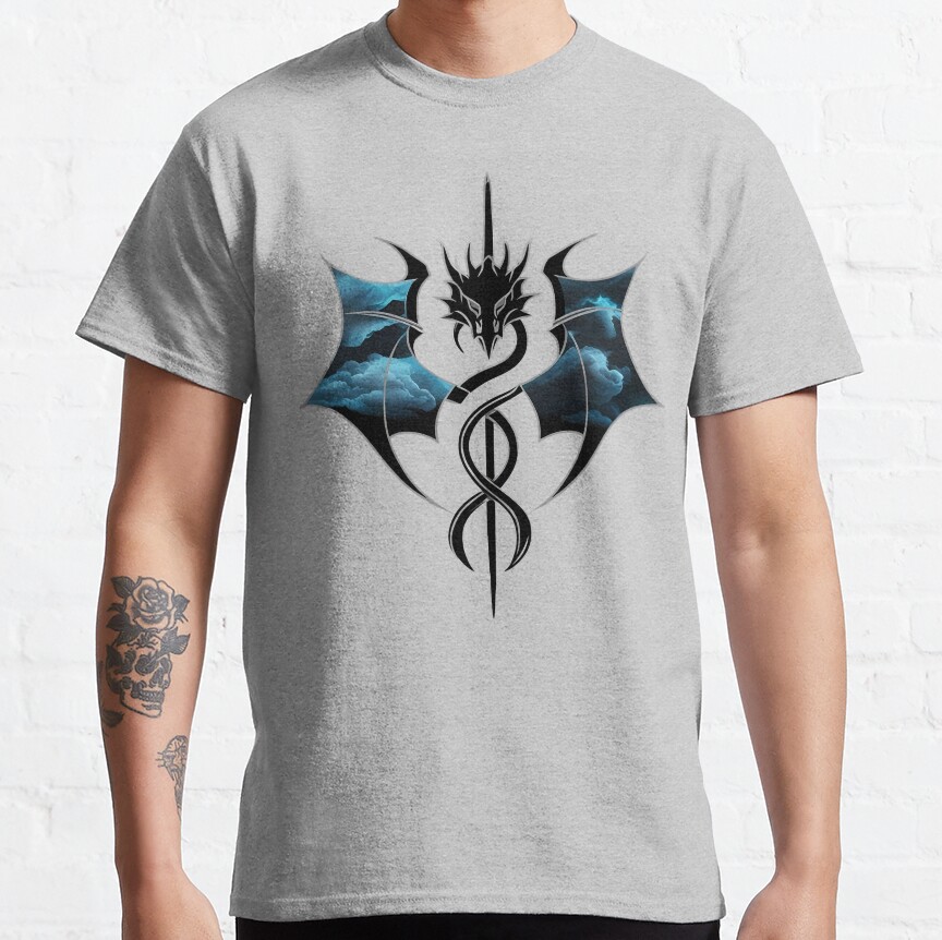 Onyx Storm Quest Squad Fourth Wing Fantasy Book Illustration Design T-shirt - Image 3