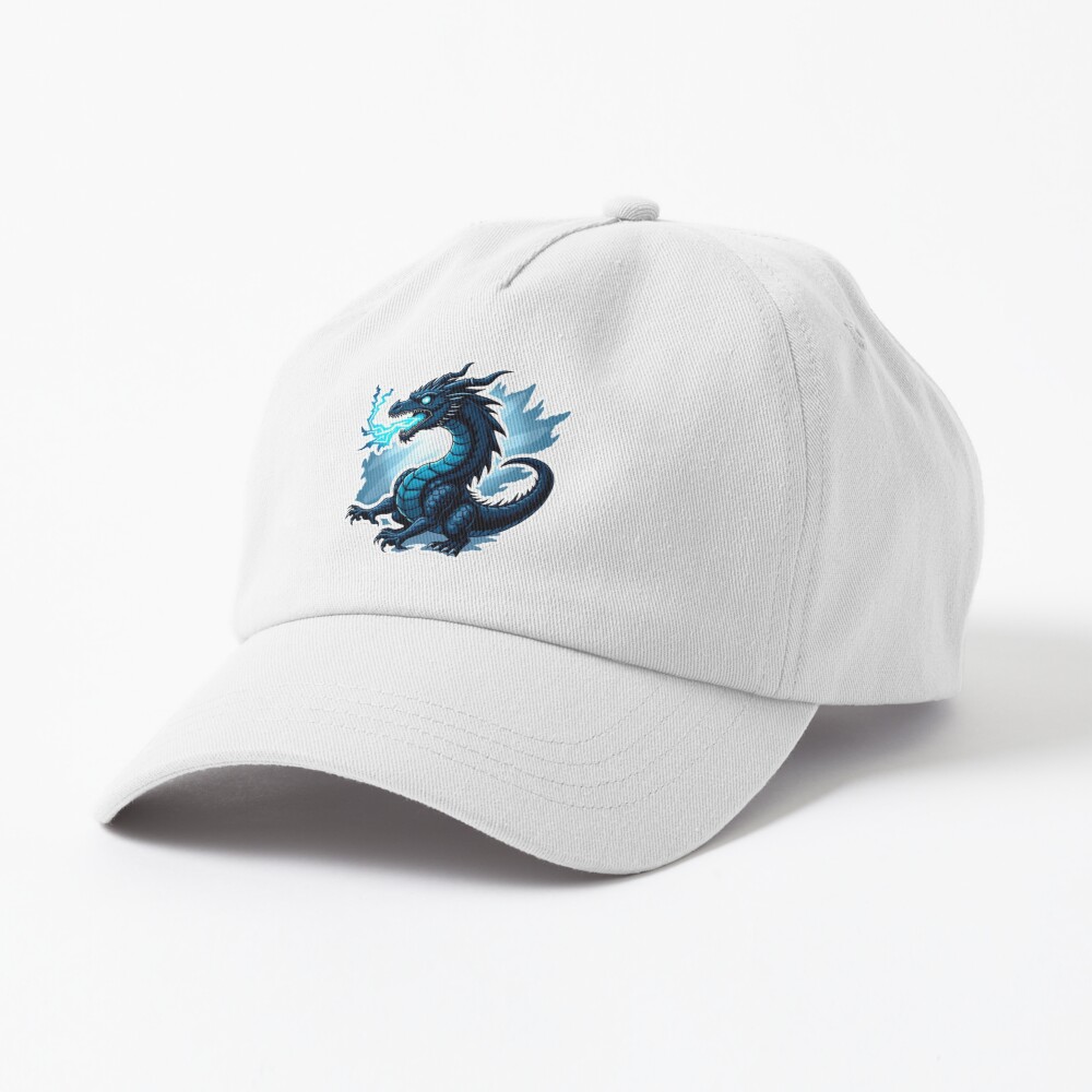 Onyx Storm Dragon Electric Fury Fantasy Art Sticker Cap