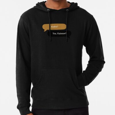 Alternative view of Xaden And Violence Fourth Wing Hoodie