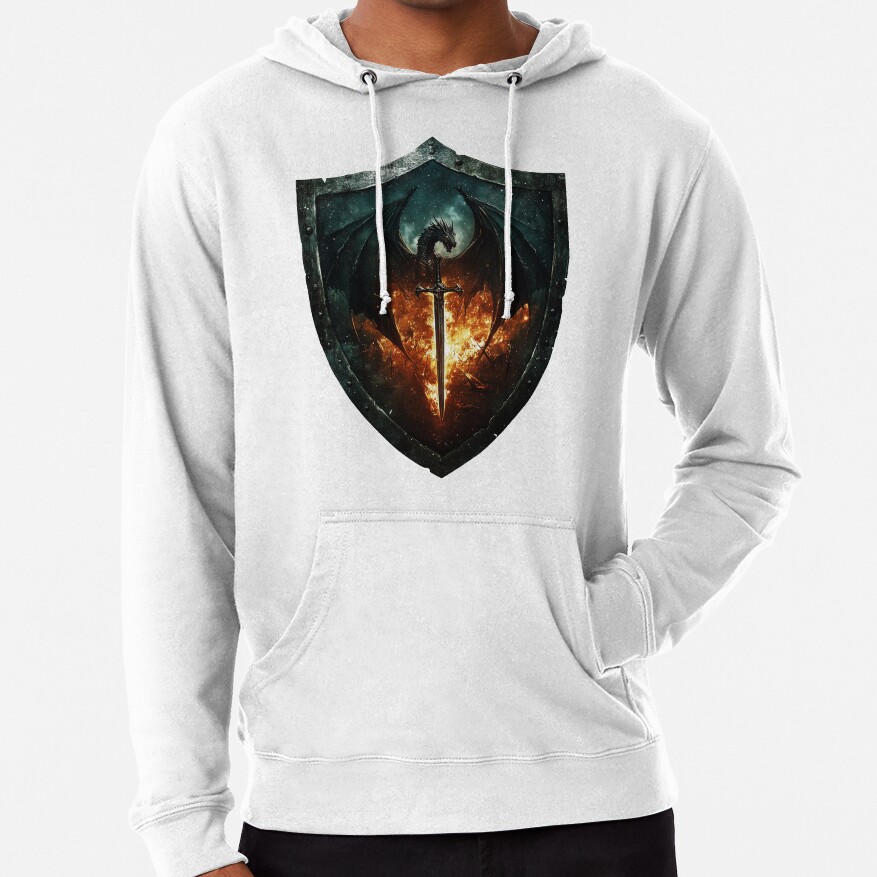 Onyx Storm Legendary Dragon And Flame Shield Hoodie - Image 2