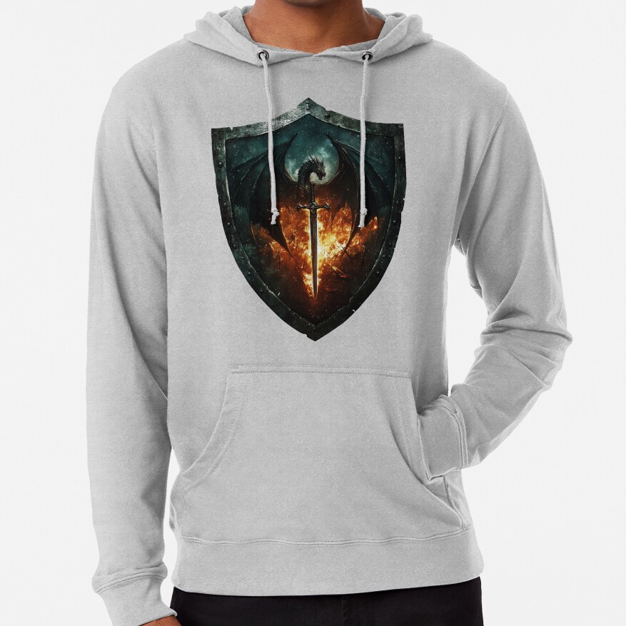 Onyx Storm Legendary Dragon And Flame Shield Hoodie - Image 4