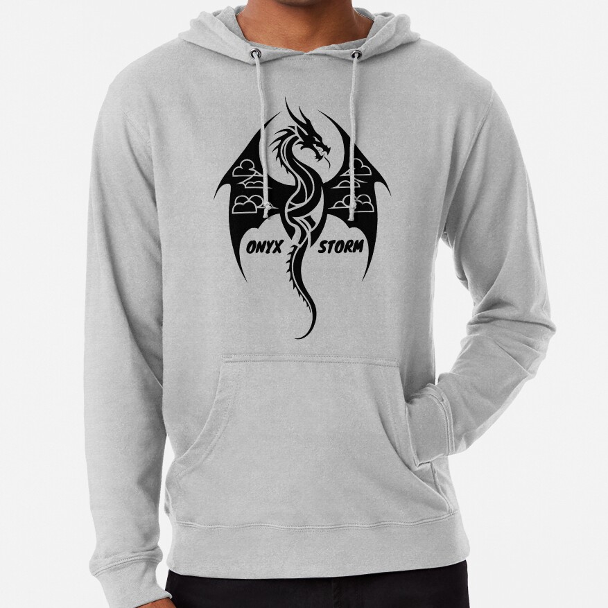 Onyx Storm Quest Squad Fourth Wing Fantasy Book Illustration Design Hoodie