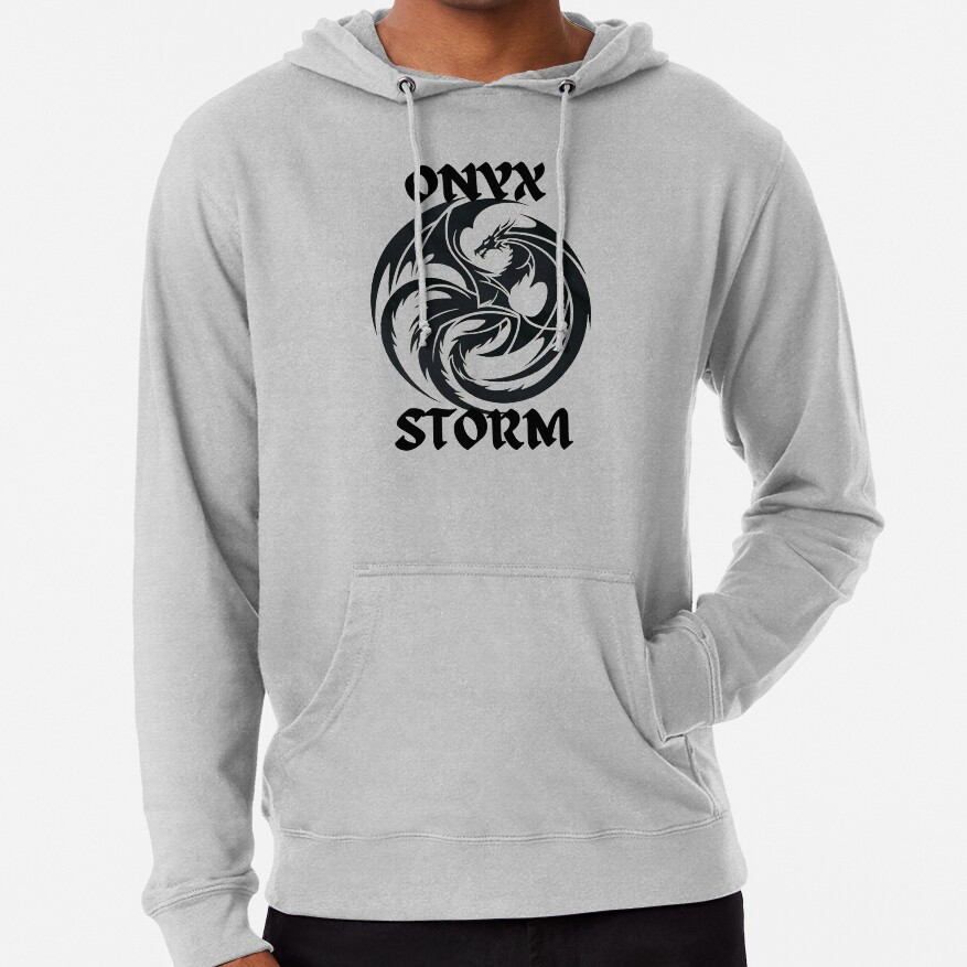 Onyx Storm Quest Squad Fourth Wing Fantasy Book Illustration Design Hoodie - Image 4