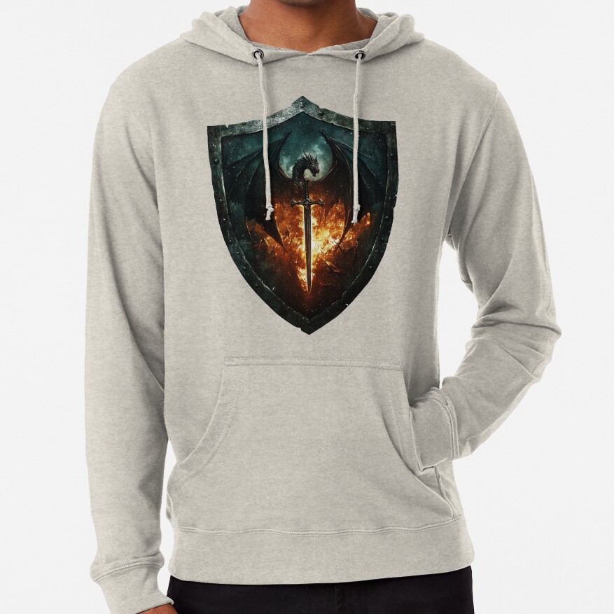 Onyx Storm Legendary Dragon And Flame Shield Hoodie - Image 3