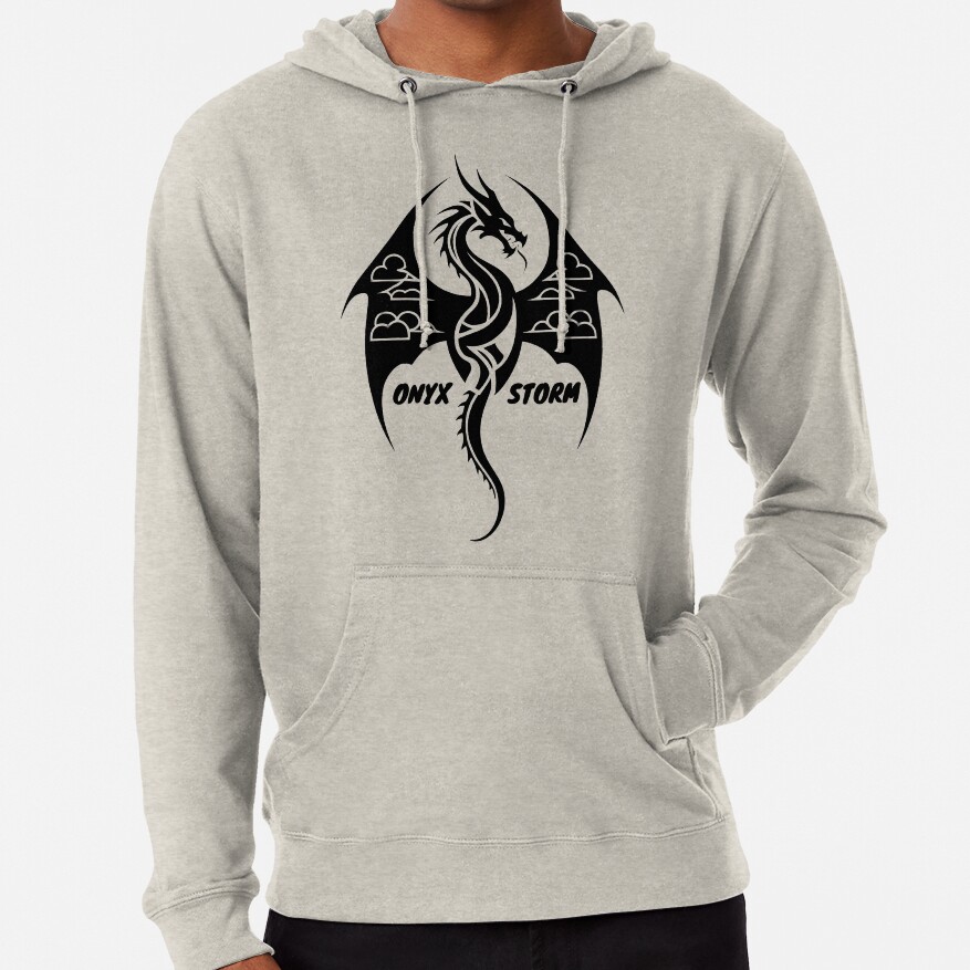Onyx Storm Quest Squad Fourth Wing Fantasy Book Illustration Design Hoodie - Image 4