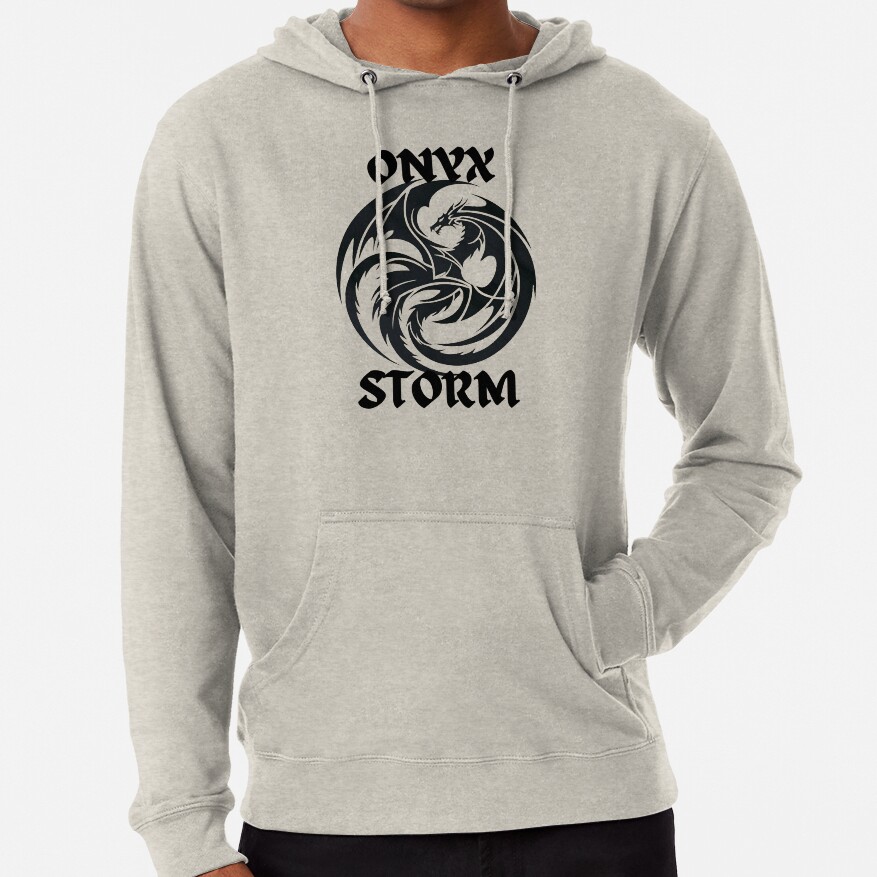 Onyx Storm Quest Squad Fourth Wing Fantasy Book Illustration Design Hoodie - Image 3