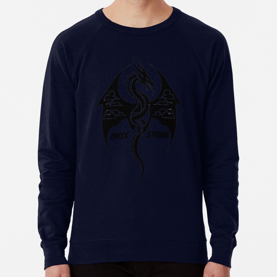 Onyx Storm Quest Squad Fourth Wing Fantasy Book Illustration Design Sweatshirt - Image 5