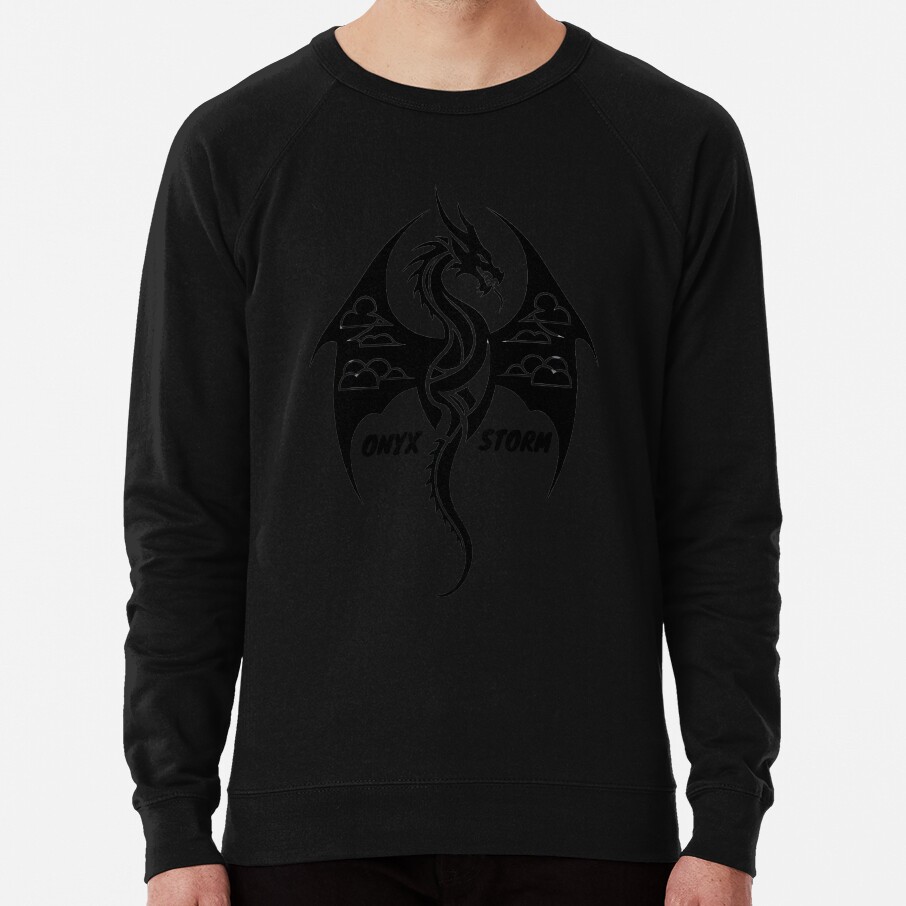 Onyx Storm Quest Squad Fourth Wing Fantasy Book Illustration Design Sweatshirt - Image 2