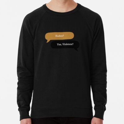 Alternative view of Xaden And Violence Fourth Wing Sweatshirt