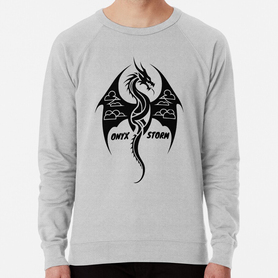 Onyx Storm Quest Squad Fourth Wing Fantasy Book Illustration Design Sweatshirt - Image 4