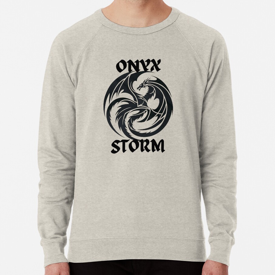 Onyx Storm Quest Squad Fourth Wing Fantasy Book Illustration Design Sweatshirt - Image 3