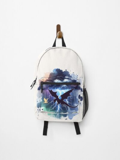 Flying Dragons Stormy Night Sky Backpack