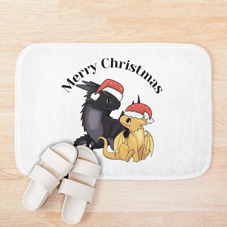 Merry Christmas From Tairn And Andarna Bath Mat - Image 3