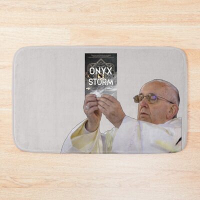 Pope Holding Onyx Storm Rebecca Yarros Bath Mat
