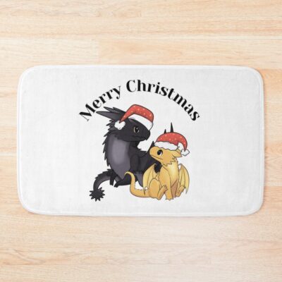 Merry Christmas From Tairn And Andarna Bath Mat