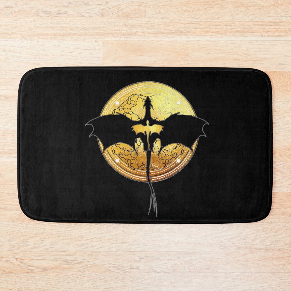 Fourth Wing Dragon Relic Tattoo Bath Mat