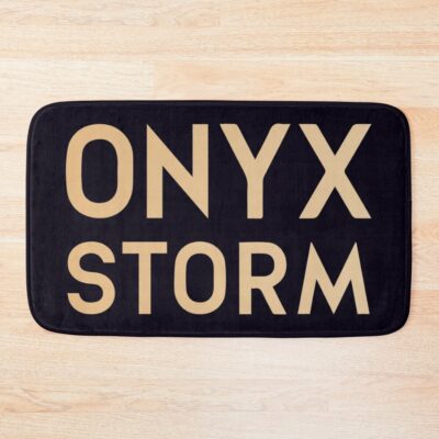 Onyx Storm Logo Gold Bath Mat