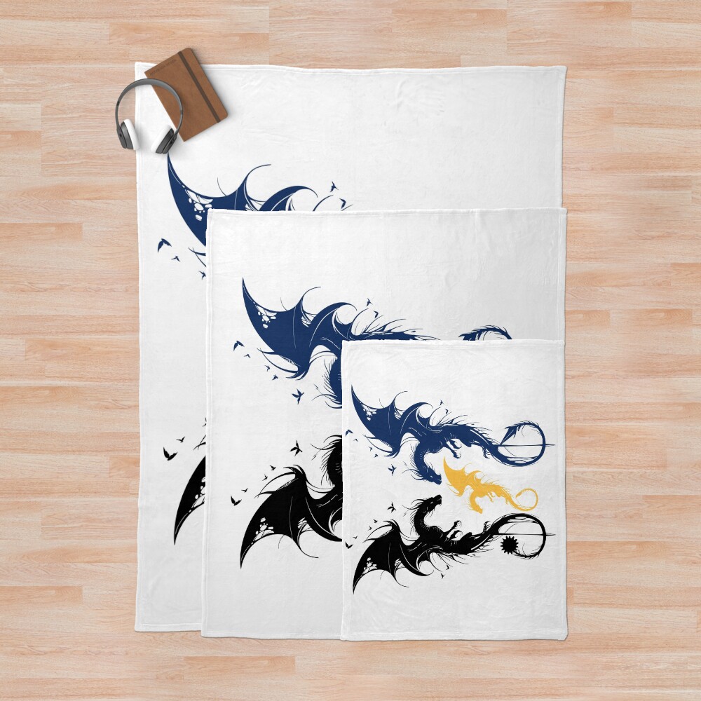 Dragon Fam Tairn Andarna And Sgaeyl Throw Blanket - Image 3