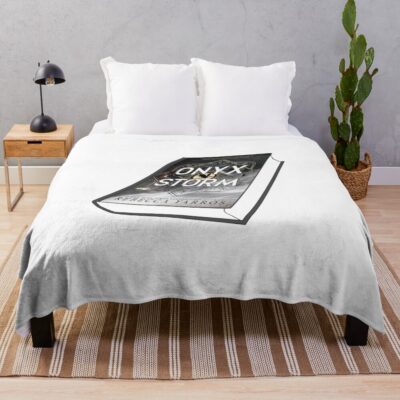 Onyx Storm Book Sticker Throw Blanket