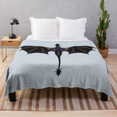Onyx Storm Andarna And Tairn Throw Blanket