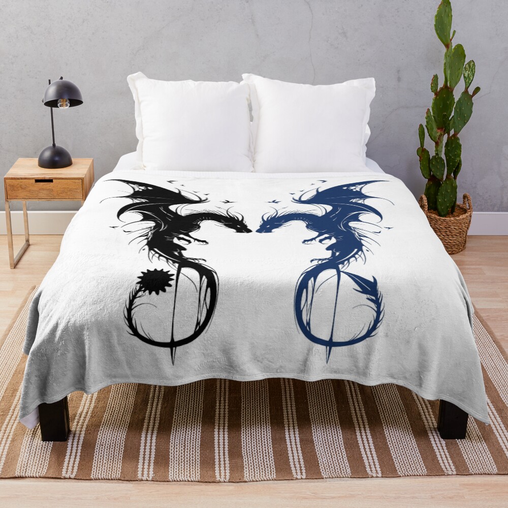 Tairn And Sgaeyl Throw Blanket