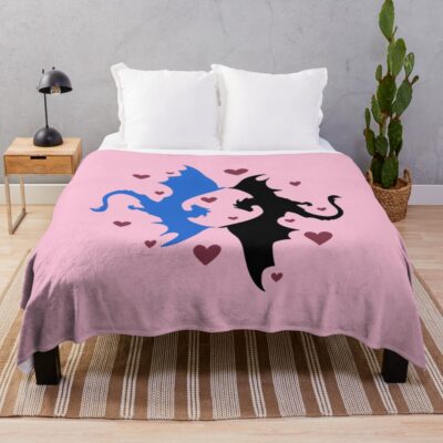 Tairn And Segal Fourth Wing Throw Blanket