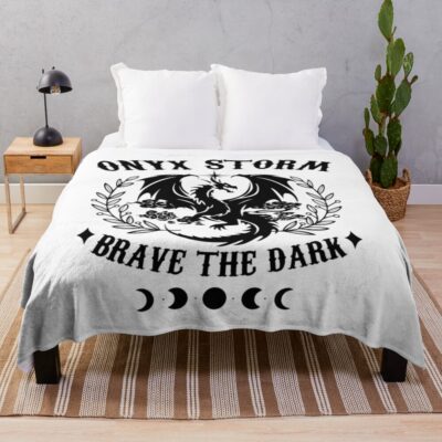 Onyx Storm Fourth Wing Basgiath War Bookish Xaden Throw Blanket