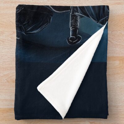 Alternative view of Xaden Riorson Onyx Storm Fourth Wing Throw Blanket