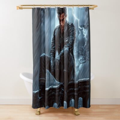 Xaden Riorson Onyx Storm Fourth Wing Shower Curtain