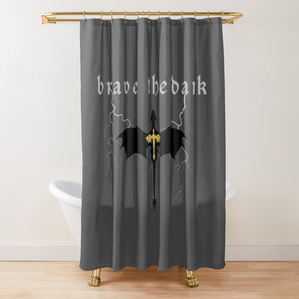 Onyx Storm Brave The Dark Shower Curtain