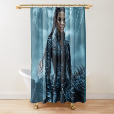 Violet Sorrengail Flies To Tairne Onyx Storm Shower Curtain