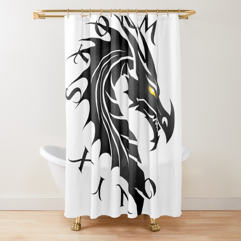 Onyx Storm Quest Squad Fourth Wing Fantasy Book Illustration Design Shower Curtain