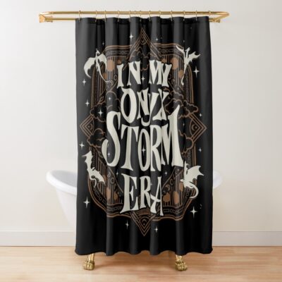 In My Onyx Storm Era Square Shower Curtain