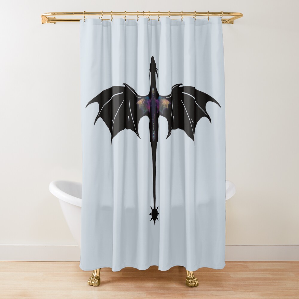 Onyx Storm Andarna And Tairn Shower Curtain