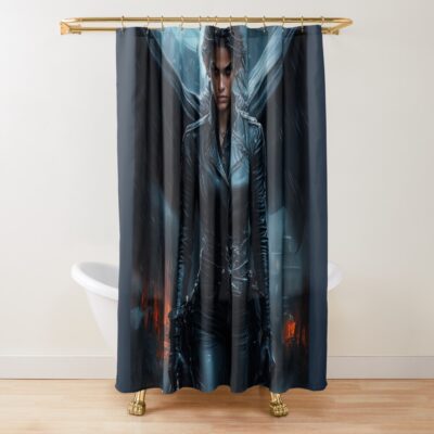 Mira Sorrengail Onyx Storm Fourth Wing Shower Curtain