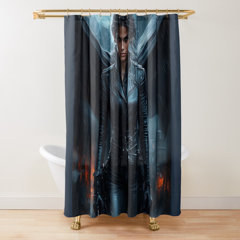 Mira Sorrengail Onyx Storm Fourth Wing Shower Curtain