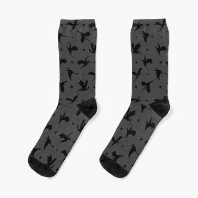 Black Dragon Pattern Socks